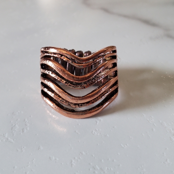 Copper Tone Stretch Band Ring Stack Look  💥3 for $24💥 - Picture 11 of 12